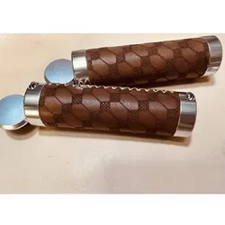 MTB bicycle leather grips deerskin for brompton for dahon bike grips 90mm 100mm 110mm 120mm 130mm
