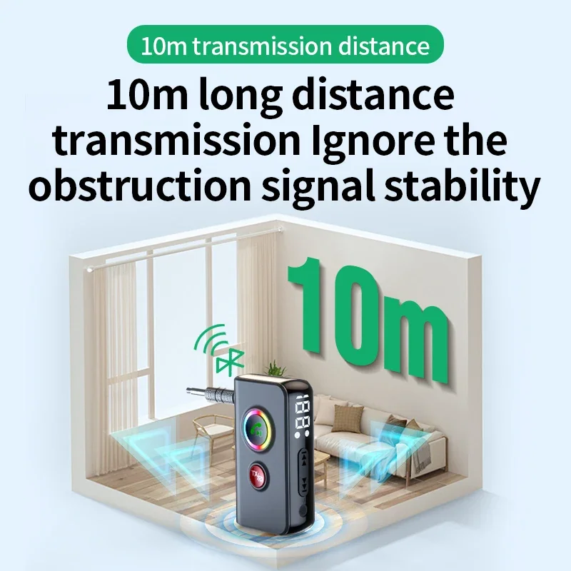 2 в 1 Bluetooth 5,4 аудиоприемник-передатчик AUX беспроводной аудиоадаптер громкой связи разъем 3,5 мм для автомобильных наушников ТВ колонки