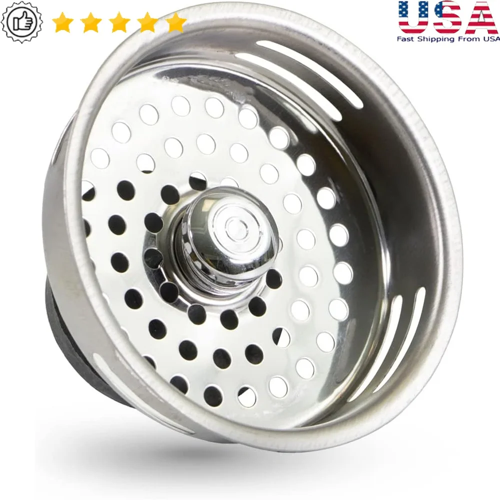 

Сменная корзина для ситечка для кухонной раковины из нержавеющей стали, универсальная сливная пробка 3-1/2 дюйма, прочная, легко чистящаяся пробка