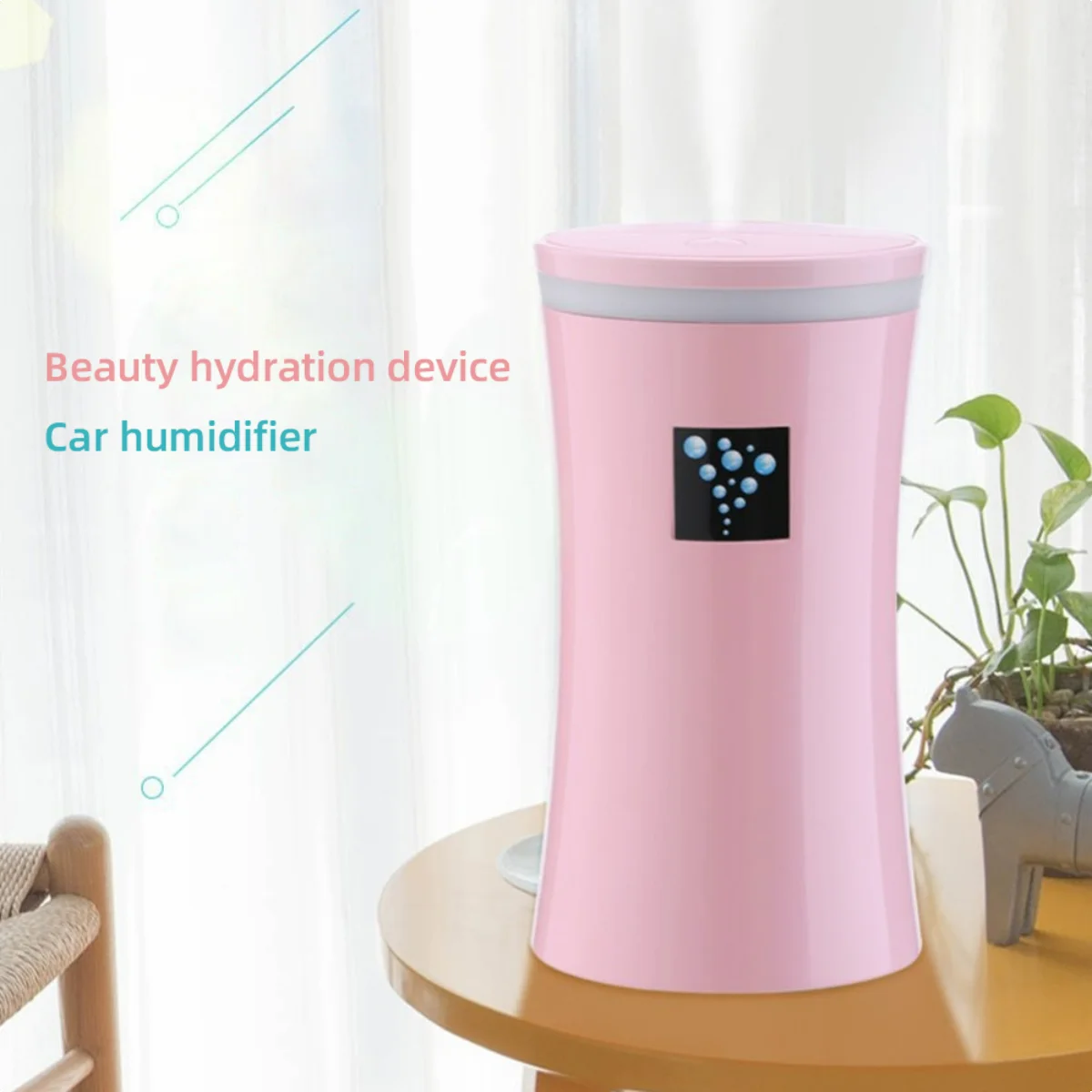 Mini USB Humidifier with LED Light  Portable Air Humidifier for Car, Office & Desk, Ultra-Quiet Personal Moisturizer, Perfect fo