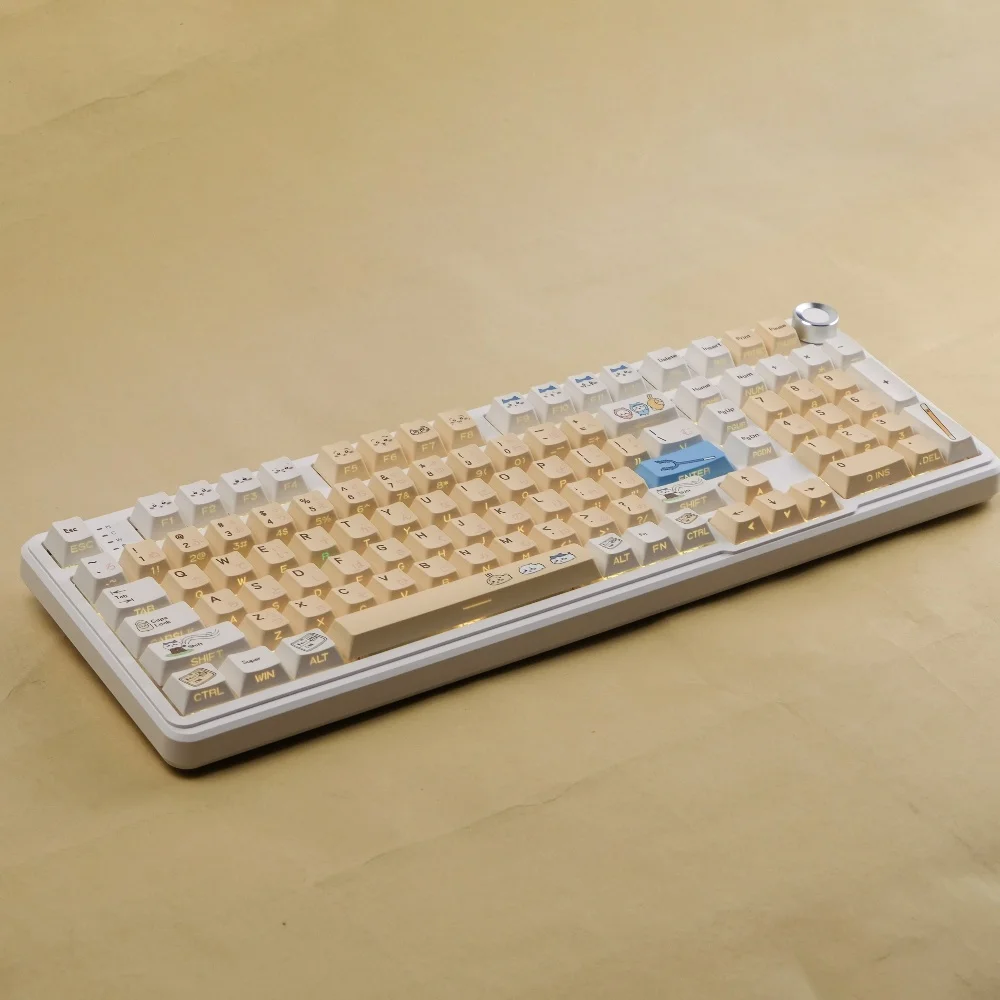 Side engraved keycap cute original high cartoon sublimation light transmission button