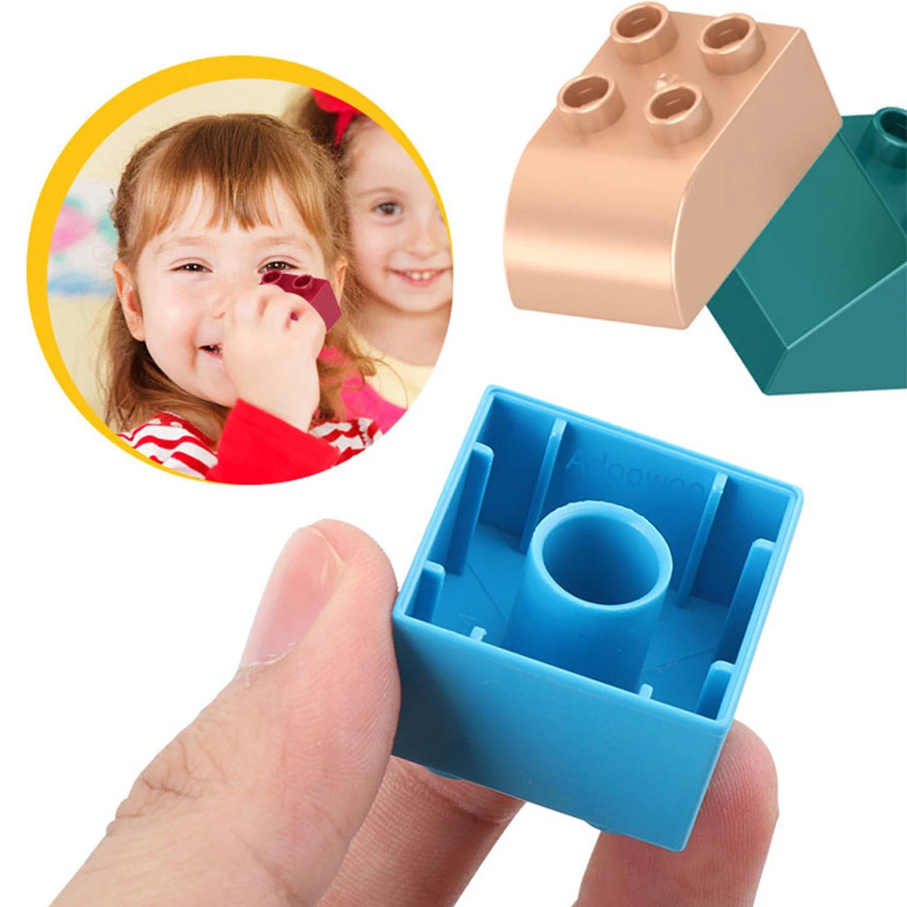 New Big Size Building Blocks Children Colorful Brick Bulk Bricks Base Plates Compatible With Brand Block Kids Educational Toys