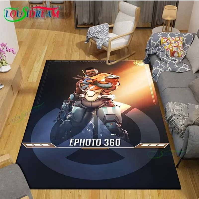 Classic Game Role O-Overwatch Printed  Carpets Living Room Anti-Skid Area Rug Kids Bedroom Mats Yoga Mat Large Carpet Decor