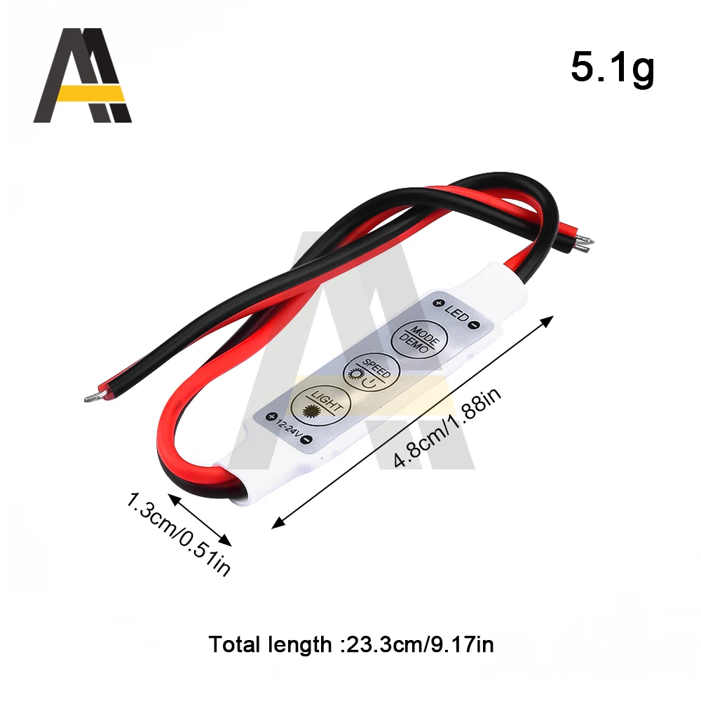 1–10 Stück Mini 12 V LED-Licht, dimmbar, 3-Tasten-Controller, Dimmer, Treiber und Schalter, neueste Steuerung, LED-Lichtleiste