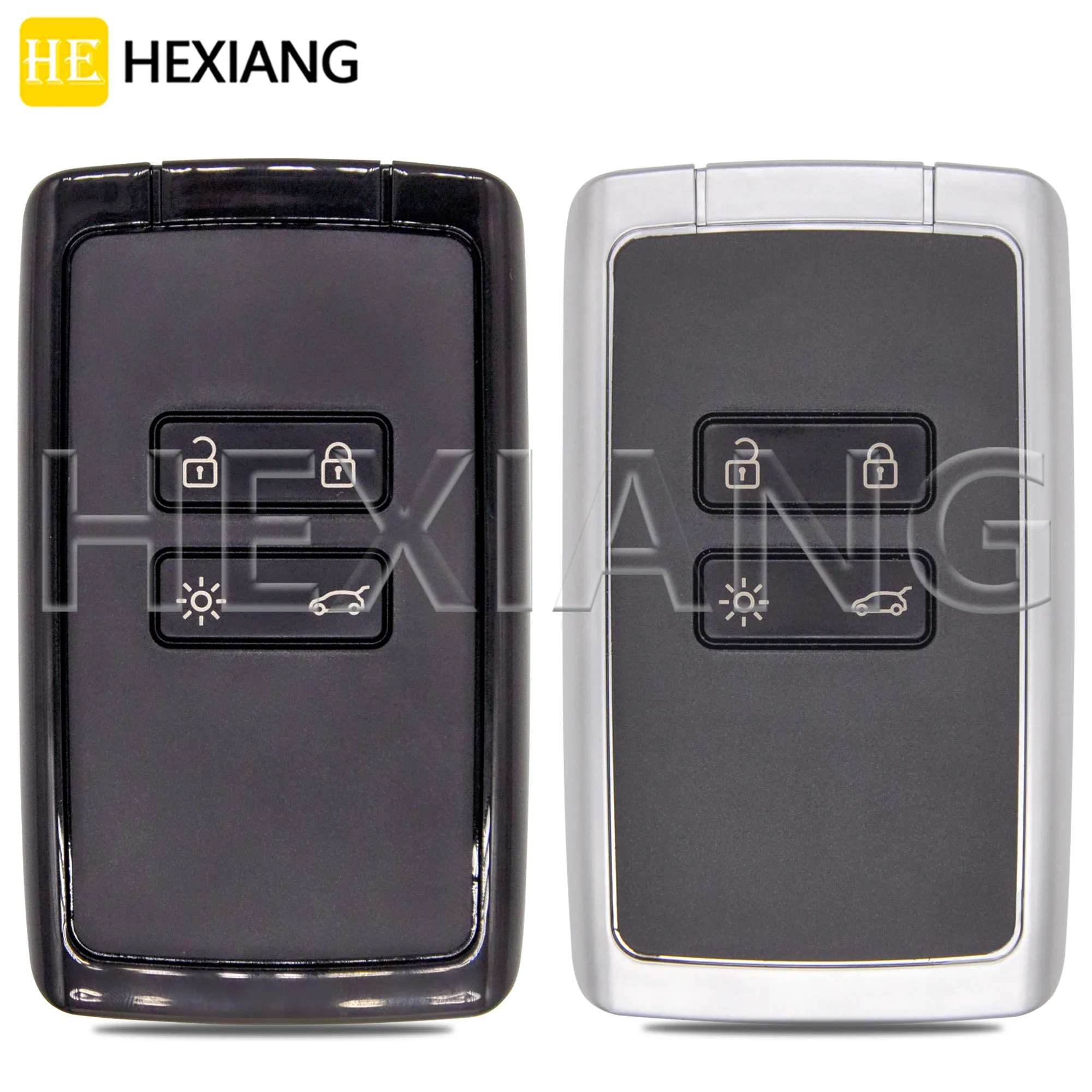 HE 4 Button Replacement Car Remote Key Smart Card Shell Case For Renault Koleos Kadjar Megane Talisman Captur Espace Clio Scenic