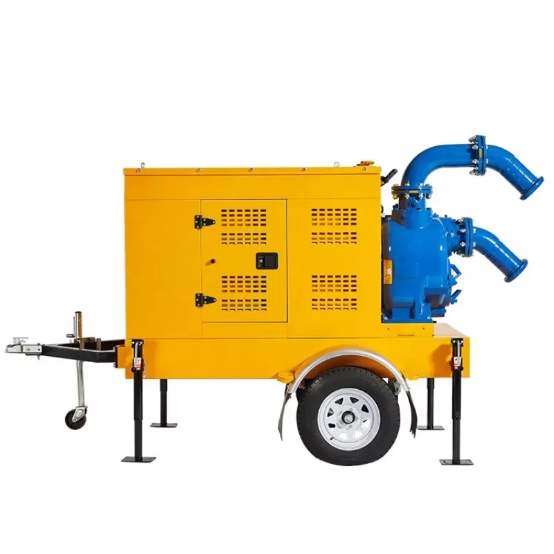 High Quality Waste Sewage Drainage Large Flow Rate Water Pump Self Priming Diesel Pump
