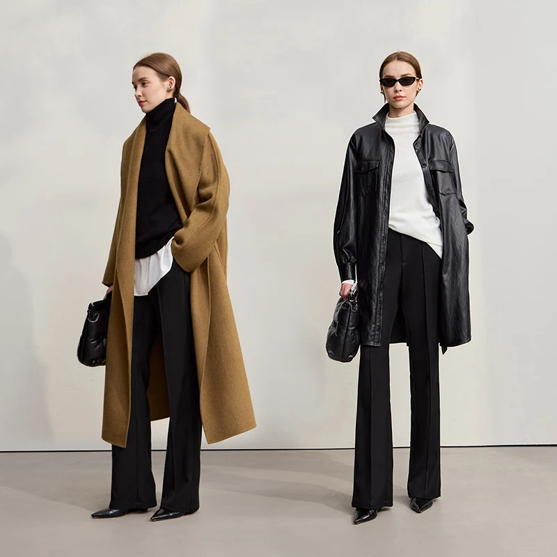 Amii minimaliste femmes pantalons 2025 hiver nouveau trajet polyvalent femme vêtements décontracté couleur unie pantalon droit 12544139