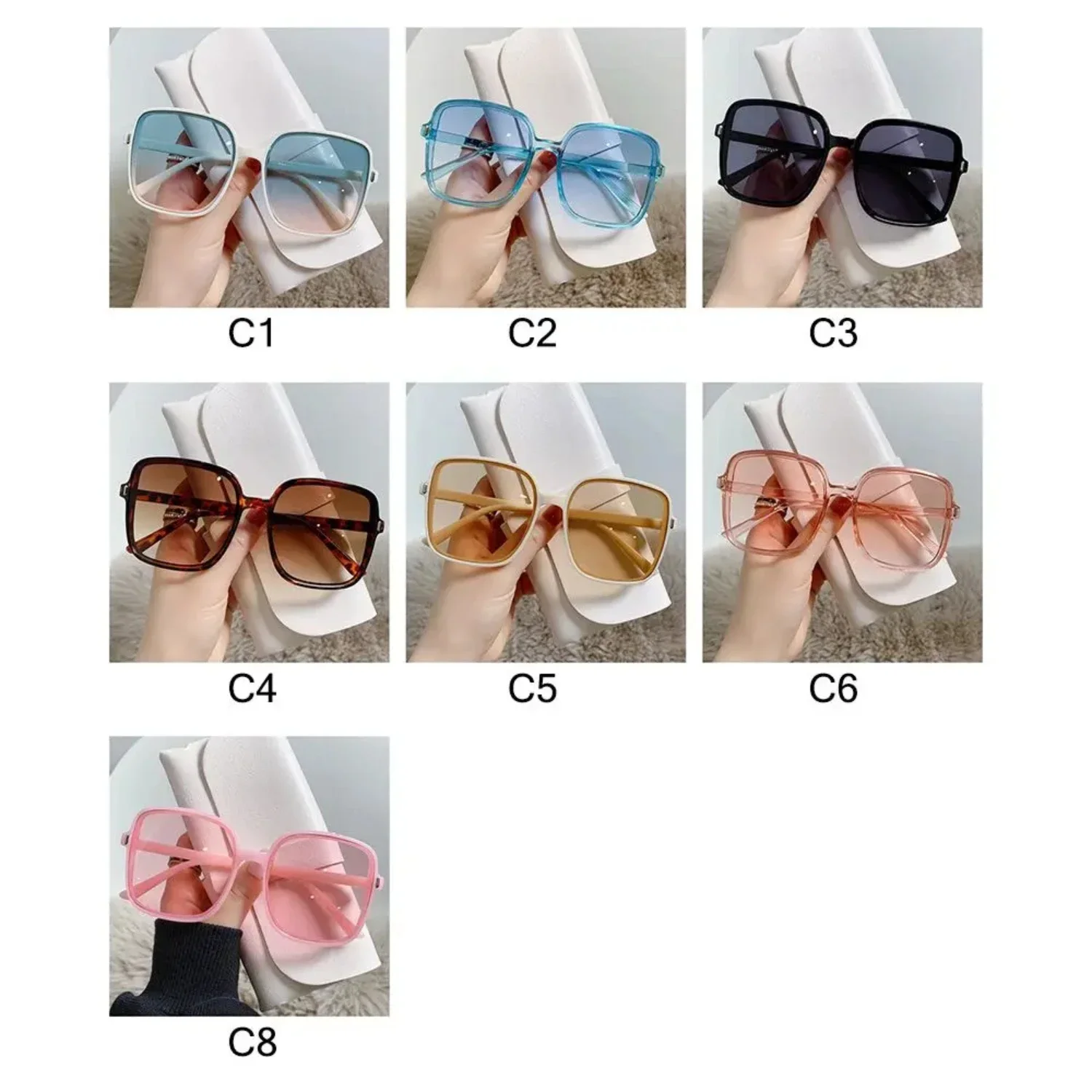 Stylish, chic, and elegant oversized square sunglasses for fashionable ladies - Classic square design and big frame offer timele