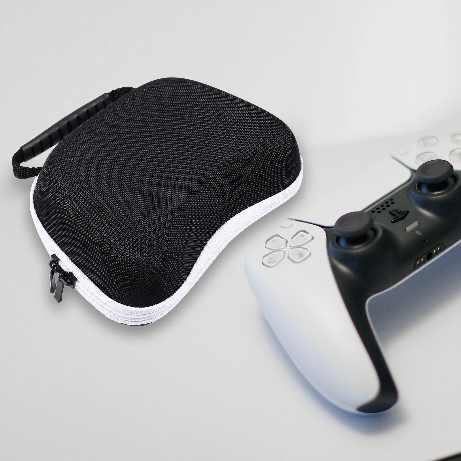 

Game Handle Storage Bag Lightweight Plastic Sponge Practical Storage Pouch Outdoor Carry Compatible for PS5