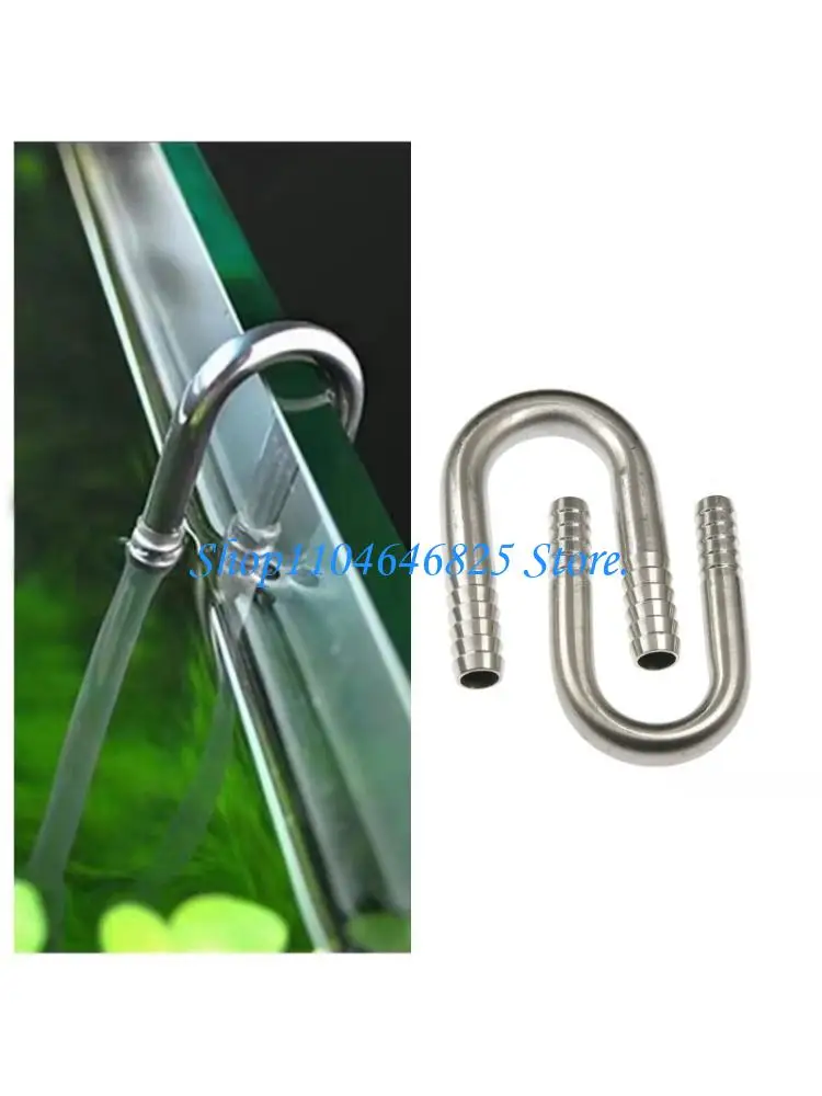 Stainless Steel U Shaped Fish Hose Guide Fitting for Over Water Tube Use, Metal Single Unit Part Set