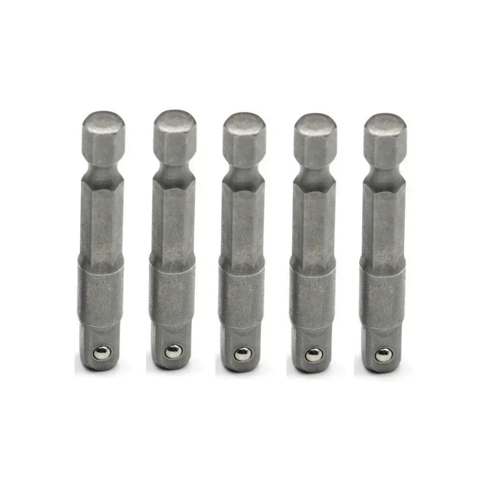 

Converter Socket Adapter 1 4 Hex Shank 1 4 Square Drive 5pcs Chrome Vanadium Steel Converter Socket Adapter Newest