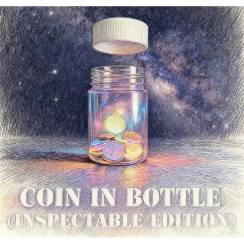 

Превосходная монета в бутылке — самый сильный экзаменаруемый чудо-трюк для профессиональных магических иллюзий крупным планом