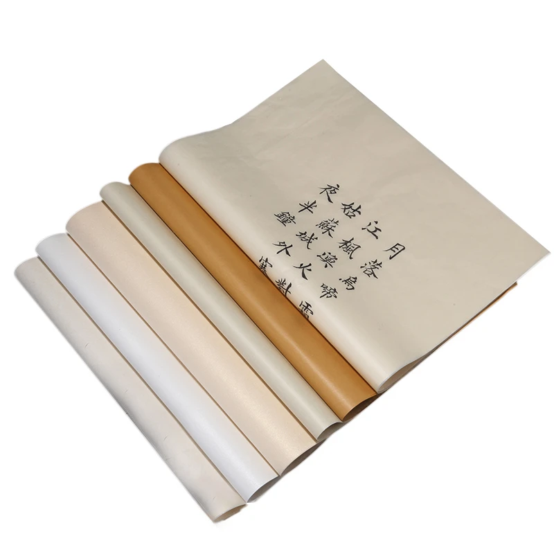 

Painting Calligraphy Plant Long Fiber Paper Super Thin Yan Pi Xuan Zhi Golden Foils Half Ripe Rice Paper Copying Rubbing Papier