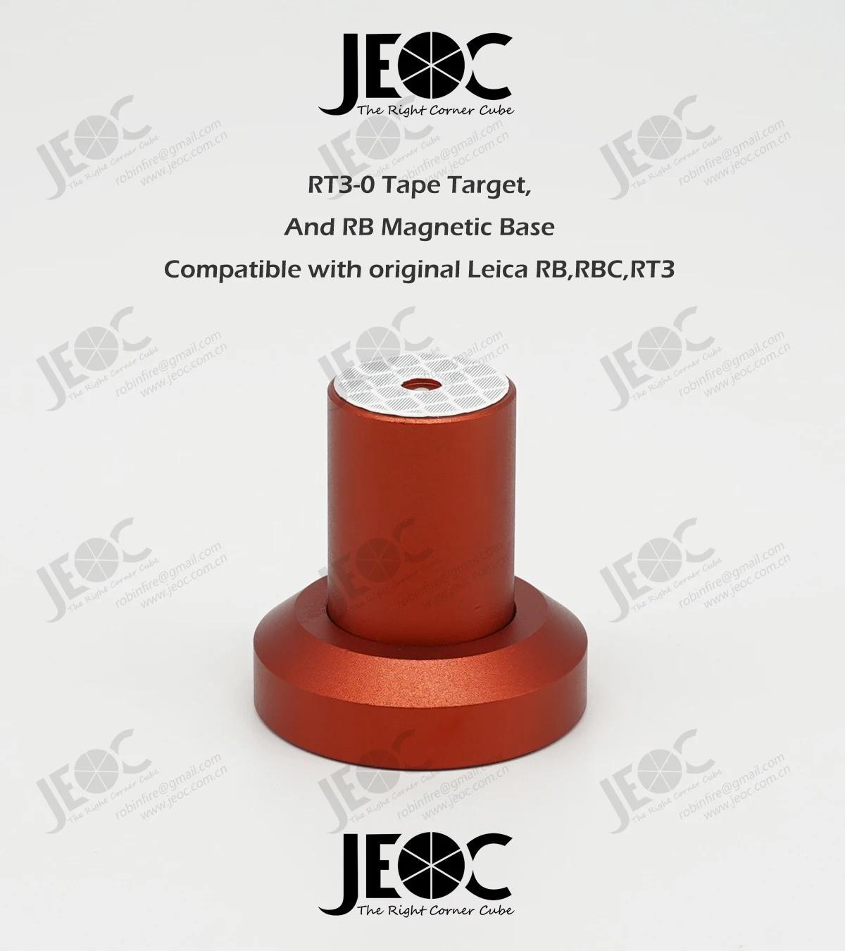 Horizontales Magnetreflexbandziel JEOC mit Basis für Leica, ersetzt RT3-0 und RB – Detail 1