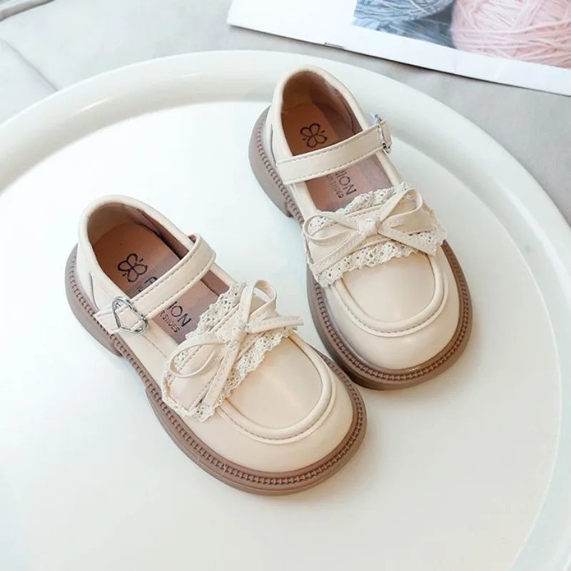 

Girls Leather Shoes 2026 Spring Autumn New Style Stylish Princess Design for Kids Non Slip Baby Shoes Children's Versatile