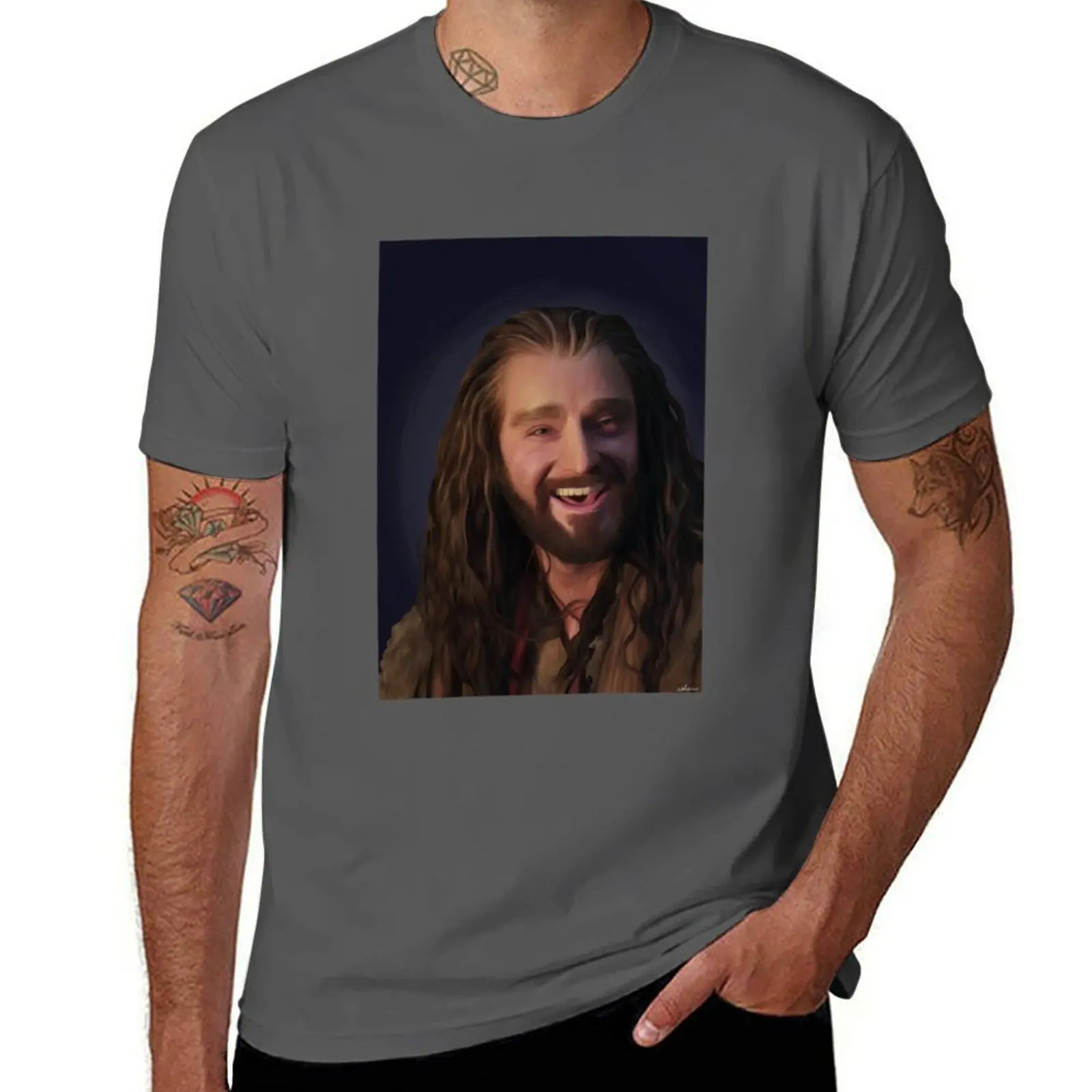 

Thorin Oakenshield T-Shirt Basic Simple Casual Short Sleeve Tee