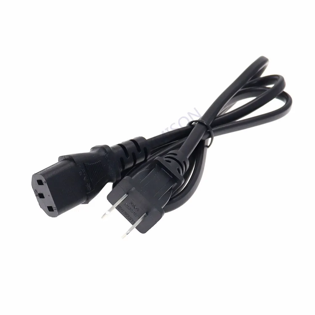 AC Power Supply Adapter Cord Cable Lead 3-Prong for Laptop Charger US Japan 2pin to IEC 320 C13 Power Cable For PS4 Pro 10A 250V