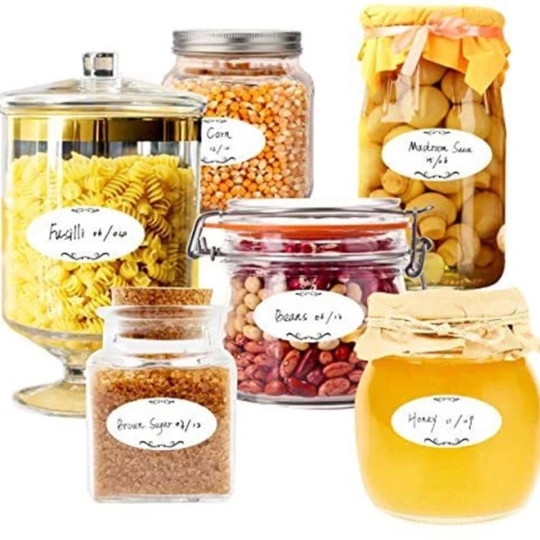 150-300 Chiếc Nhà Thực Phẩm Nhà Bếp Đánh Dấu Ngày Chống Nước Miếng Dán Nhãn Làm Bánh Miếng Dán Tặng Trang Trí Thêu Sò Miếng Dán