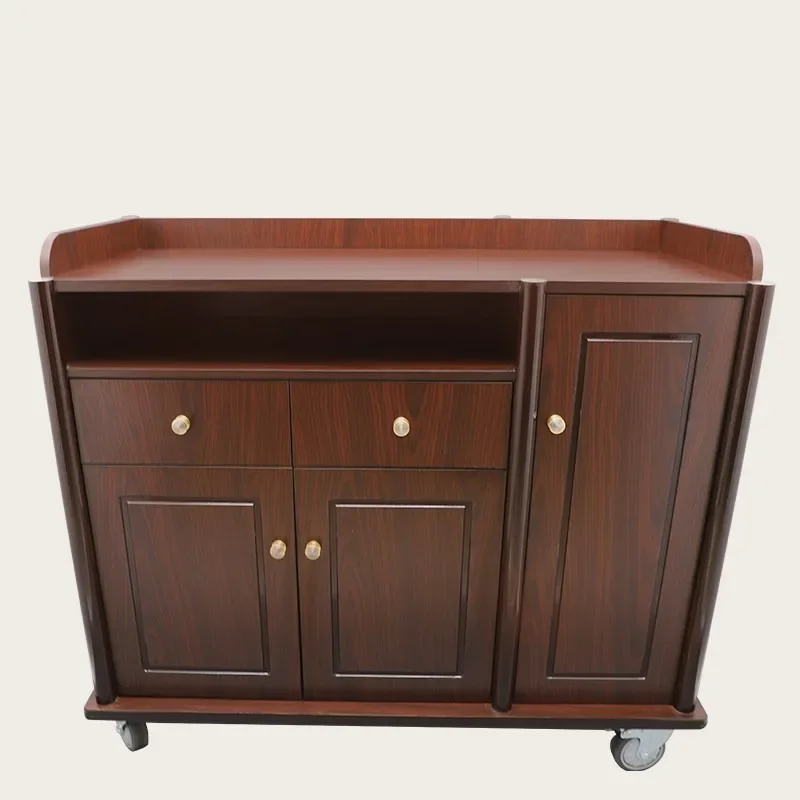 Hotel Mobile Shelf Workbench Supervisor Table Restaurant Tea Wine Cabinet Dish Storage Service Cabinet