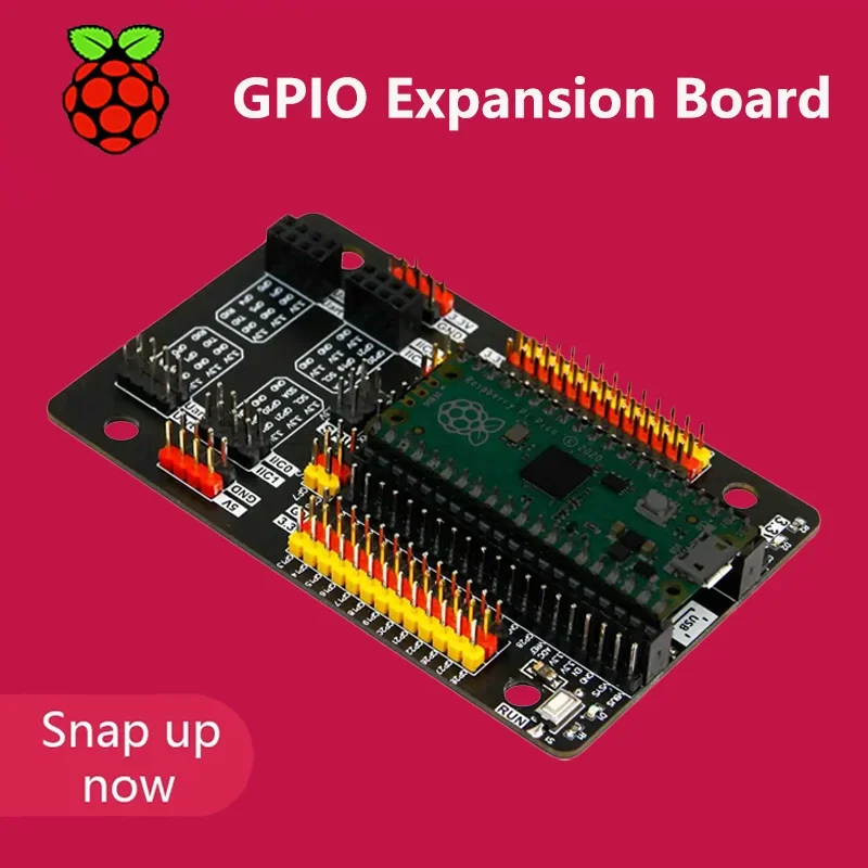 Raspberry Pi Pico GPIO Expansion Board - DIY Kit with Electronic Sensor Module Interface Easy Connect No Soldering Required