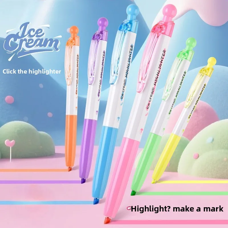 

Набор из 6 цветных флуоресцентных ручек-маркеров светлых оттенков для студентов, для рисования, высококачественные цветные маркеры