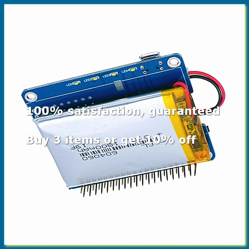 UPS HAT Board for 3B+ Lithium Battery Expansion Board Built in 1800MAh with Power Detection Function-A32R