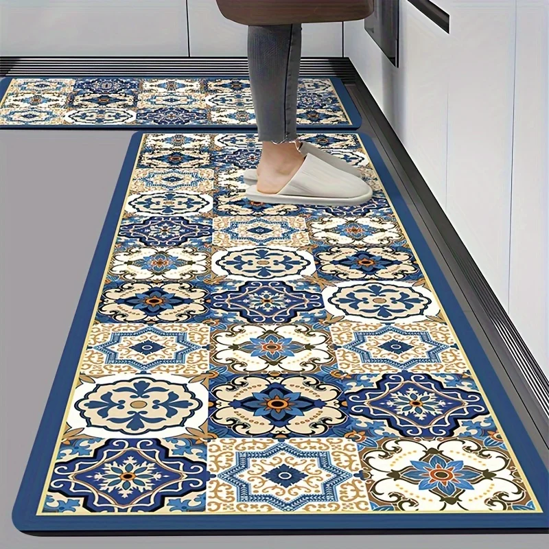 VIKAMA High-End-Luxus-Fußmatten, rutschfester Küchenteppich, Badezimmermatte, Türmatten, Teppich für Schlafzimmer, Teppich für Wohnzimmer, Willkommensmatte