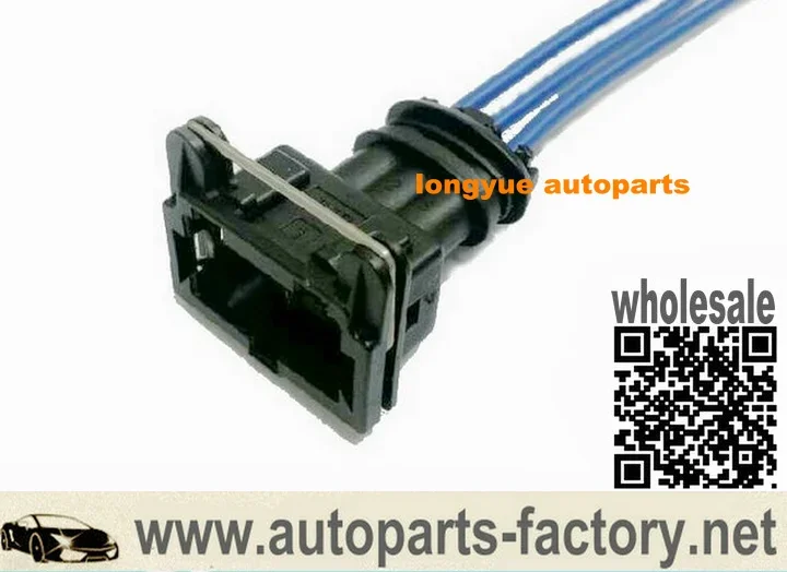 Longyue 10pcs 3 Way Junior Power Connector & Loom Pole Sensor Plug Three Pin Case For VW