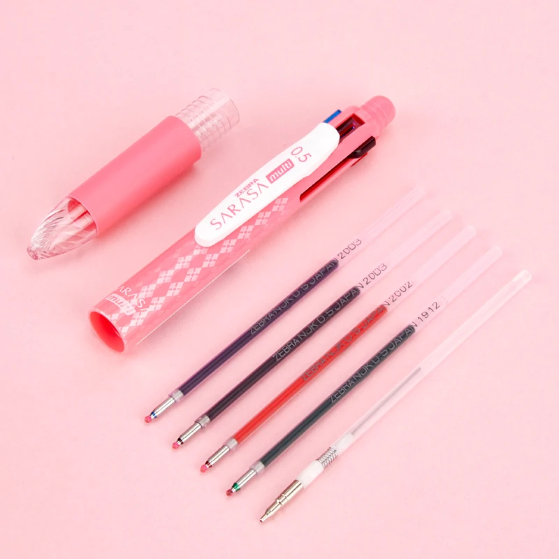 ZEBRA J4SA11 قلم جل متعدد الوظائف 4 ألوان وقلم رصاص ميكانيكي 0.5 مم، ملاحظات تصنيف امتحان الطلاب القرطاسية اليابانية #1