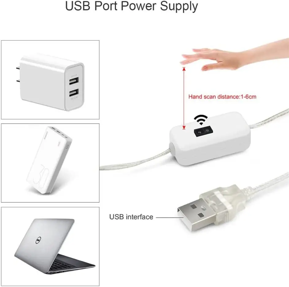 5v Usb Led listwa oświetleniowa SMD2835 wodoodporny przełącznik do telewizora podświetlane szafki kuchenne szafki ręczne Sweep Motion Sensor