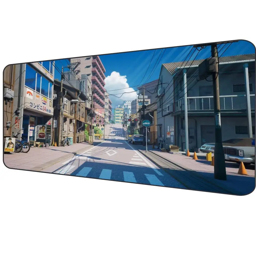 

Tokyo Street Day and Night Change Cartoon Mouse laptop bedroom learning games table mat Desk mat Mouse pads Pad