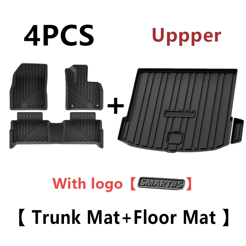 TPE Voor Smart 5 HY11 2024 2025 2026 Kofferbak Mat Vloer Pad Waterdichte Kofferbak Cargo Liner Boot Tapijt auto Interieur Accessoires