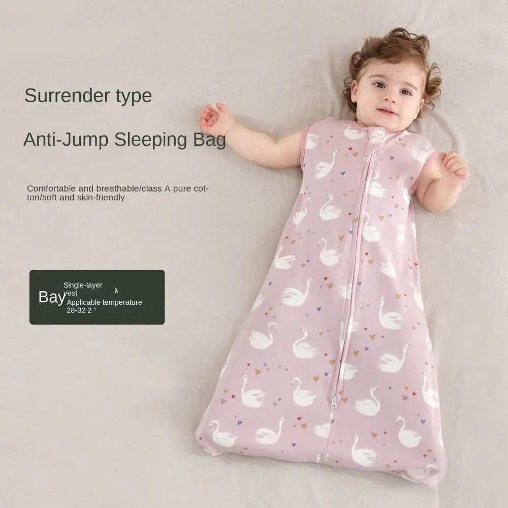 

Cotton Baby Sleeping Bag Breathable Pajamas Thin Baby Sleep Sack Anti-Kicking Cocoon Lightweight Baby Vest Pajamas