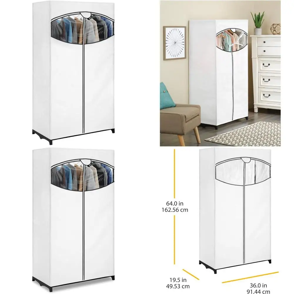 

Белый тканевый чехол для гардероба на 36 предметов