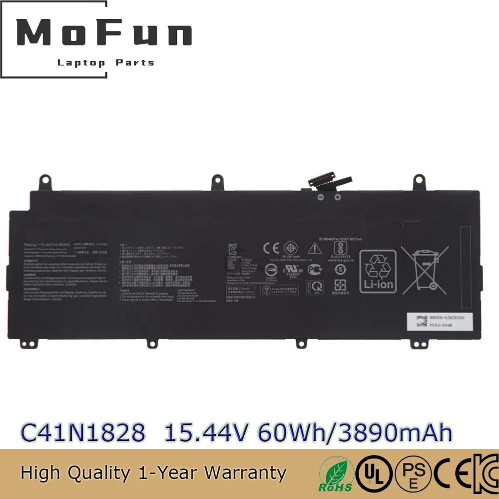 Brand New Original C41N1828 15.44V 60Wh Laptop Battery for ASUS Zephyrus 3 GX531 GX531G GX531GV GX531GW Series