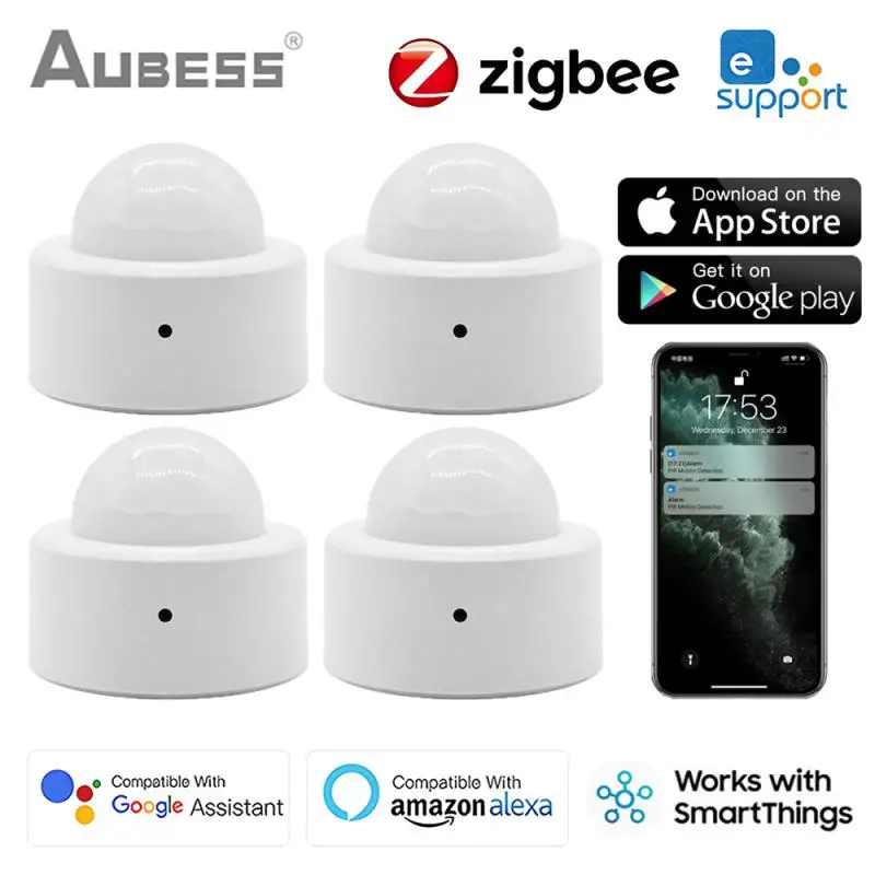 

EWeLink Zigbee 3.0 Smart Mini PIR Movement Monitor Human Body Motion Sensor Wireless Home Security System ZB Gateway Required