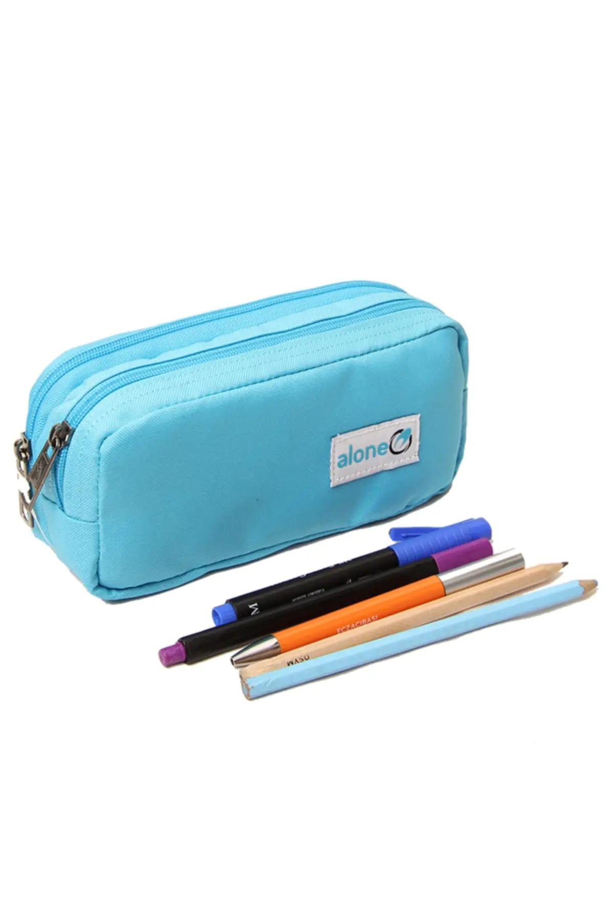 

Double Mesh Pencil Bag 5 Color Double Eyes Makeup Bag 310 Blue Multi-Purpose Bag