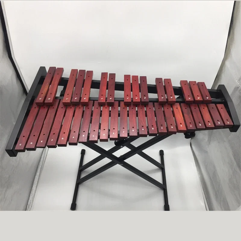 

musical instrument 37 tone xylophone red wood marimba