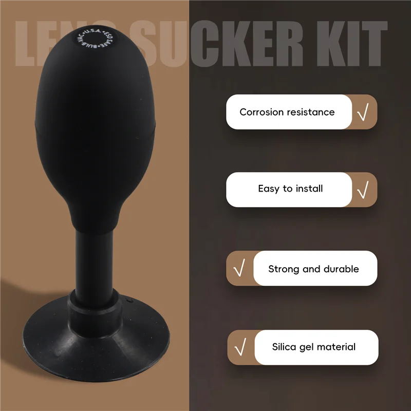 

AB46-Lens Sucker Kit Eight In One With 9 Interchangeable Suction Cups Strong Suction Manual Vacuum Suction Pen Lens Puller
