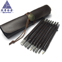 China-Made 1/8/10Pcs Carbide Engraving Tool Set – Durable Chisels for Stone, Wood & Seal Carving (Safety Grip Design)