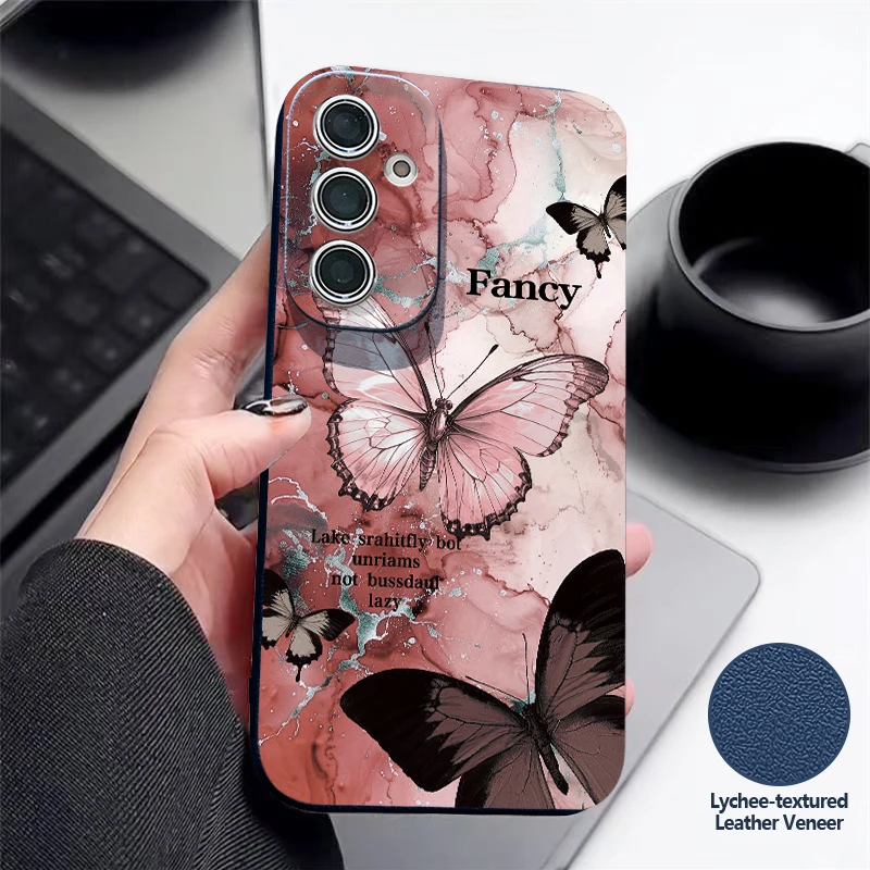 Butterfly Printed Silicone Phone Case For Samsung Galaxy S26 S25 S24 ultra S26 S25 FE A18 A57 A17 A56 A55 A37 A36 A16 A26 Cover