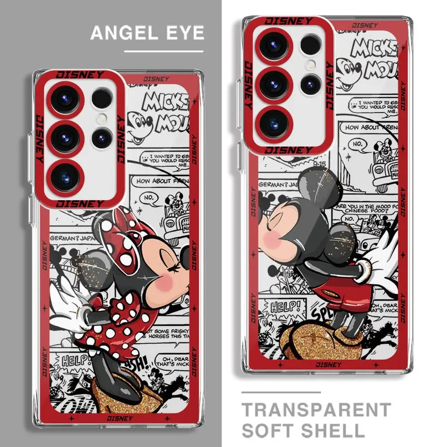 Disney Minnie Mickey Phone Case for Xiaomi Redmi 12 4G 12C 13C 5G A1 A2 Plus 9 9A 9C 9T 10 10C 10A Clear Silicone Cover