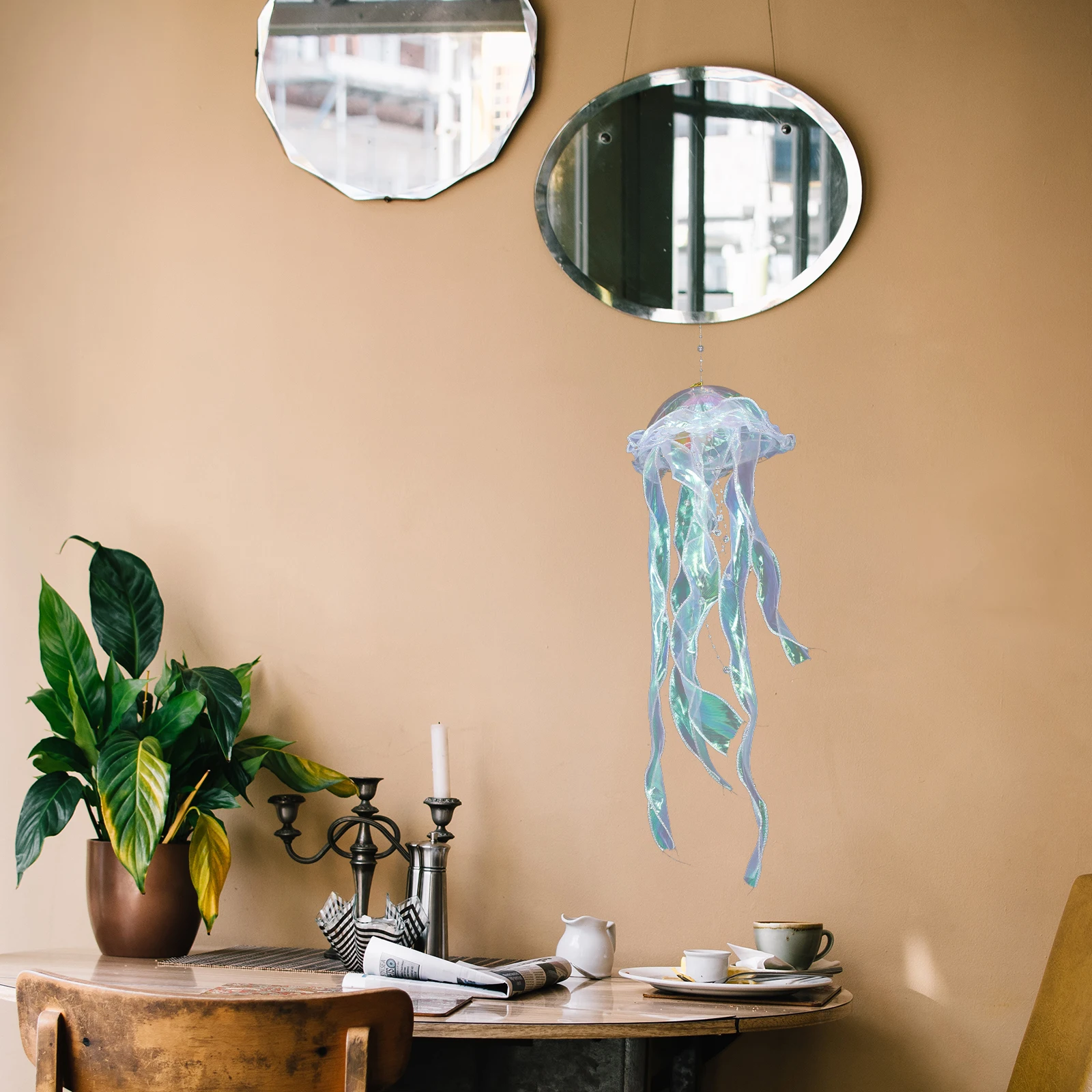 

3Pcs Decorative Jellyfish Lantern Light Portable Jellyfish Shape Bedroom Night Light Hanging Party Lamp Room Decorations