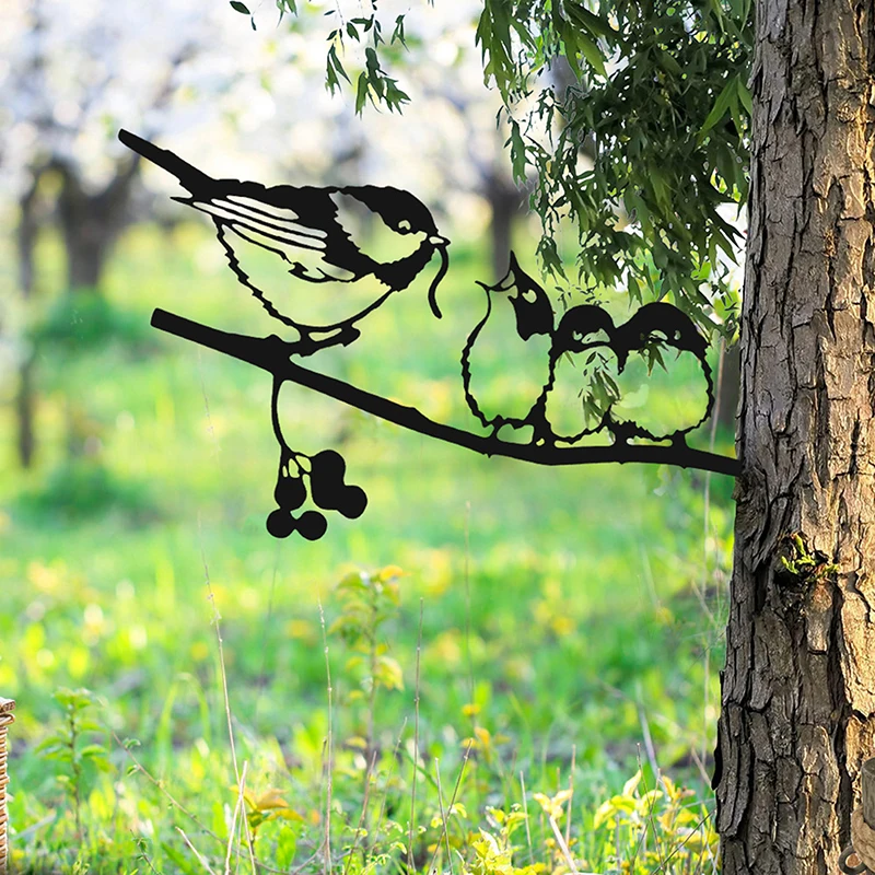 Escultura de pájaro de Metal de arte práctico, escultura de jardín al aire libre, decoración rústica de jardín de casa al aire libre, arte de patio de animales, regalo de inauguración de la casa