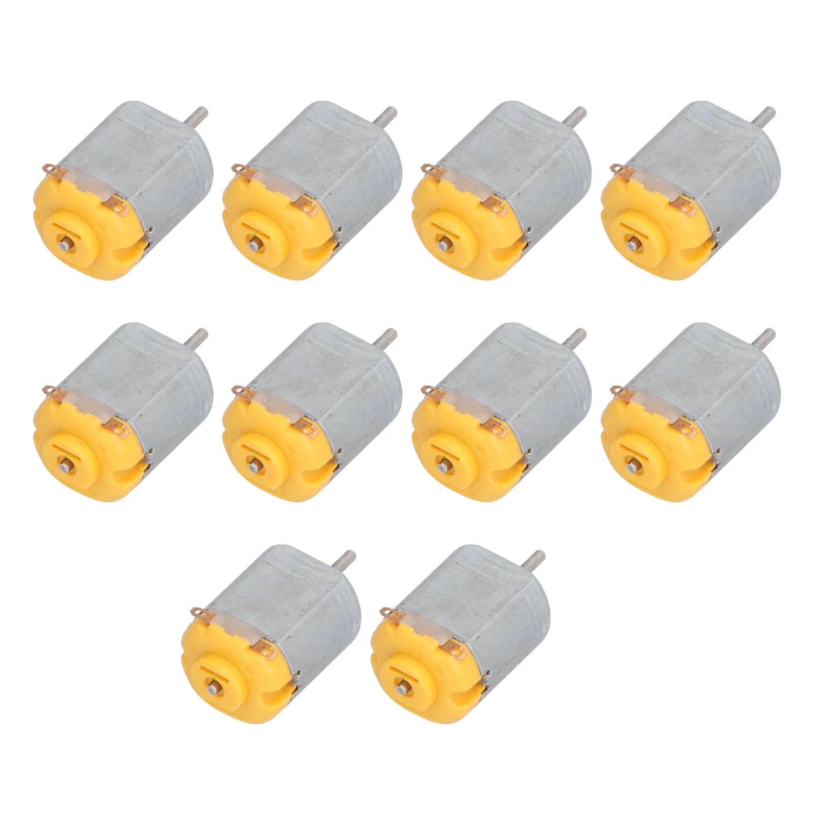 10Pcs Mini Electric Motor High Speed Low Noise Small DC Motors for Hobby DIY Toys CarsYellow