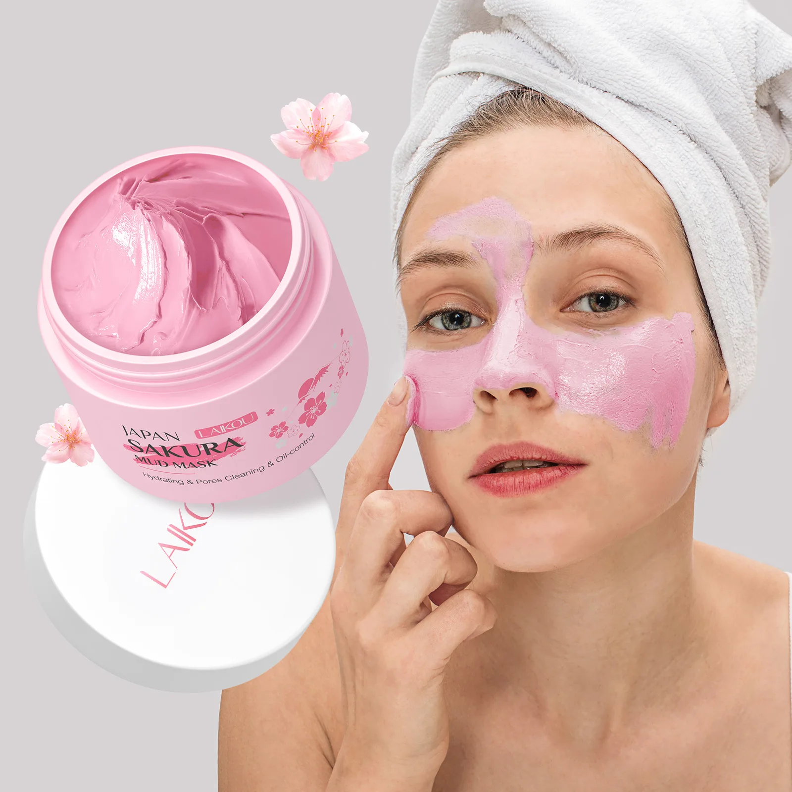 LAIKOU Sakura Mud Mask 25g Deep Cleansing Brightening Oil Control Face Mask Boost Radiance