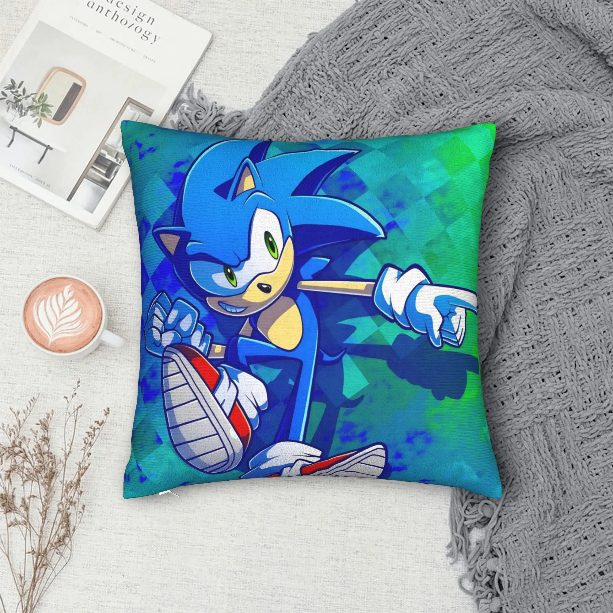 Soniced Cartoon  Square Pillow Case Polyester Cushions for Sofa Games Creative Pillowcover Home Decor - view 5