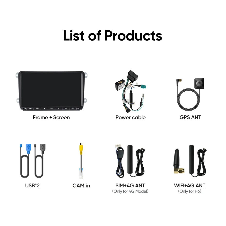 راديو سيارة 2Din أندرويد لسيارة Volkswagen Golf 5 6 Polo Passat B6 B7 CC سكودا جيتا العالمي الوسائط المتعددة Carplay واي فاي نظام تحديد المواقع والملاحة #6