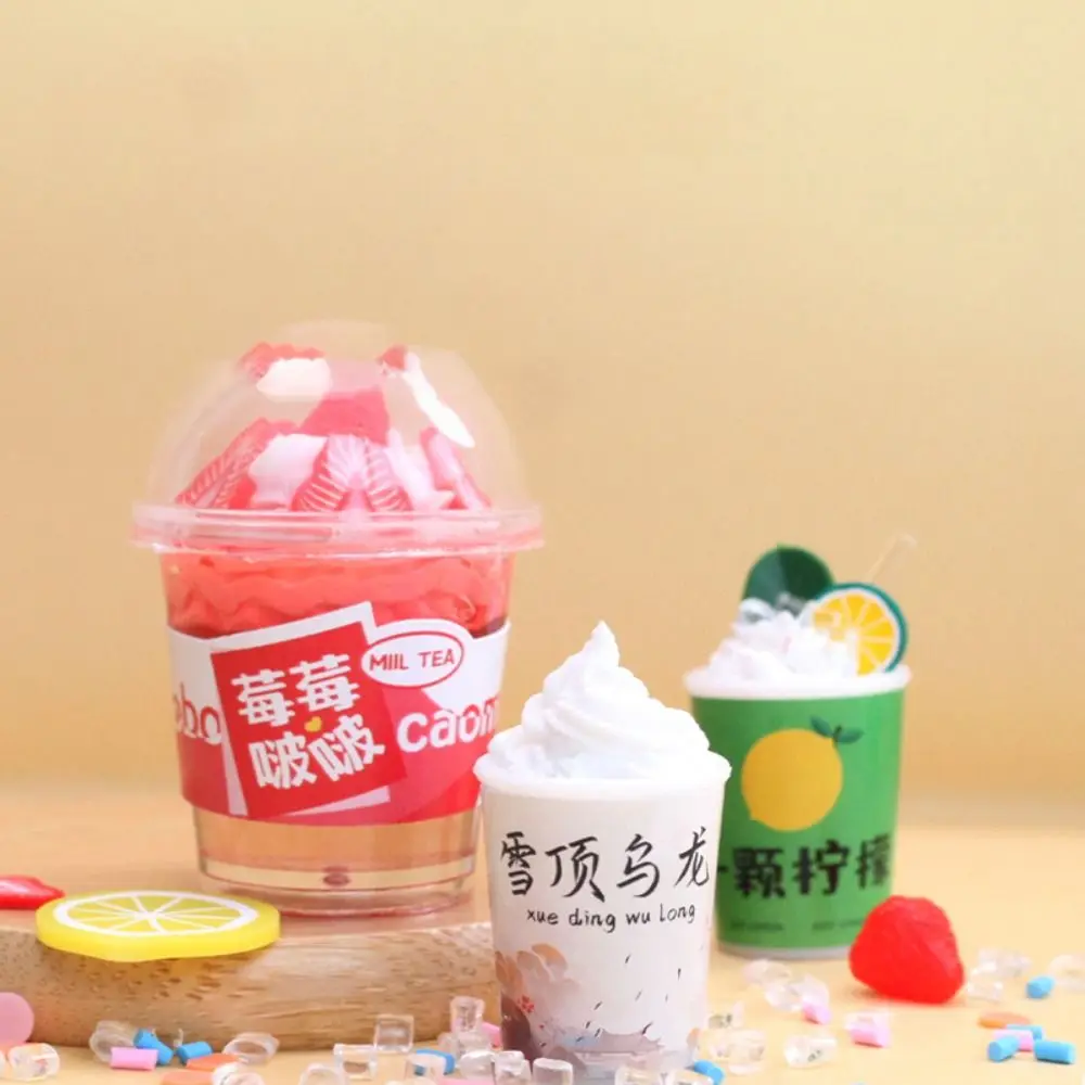 2024 Handmade DIY Cream Gel Milk Tea Cup Cute Creative Children's Toys Cartoons DIY Cream Gel Material Bag Birthday Gift