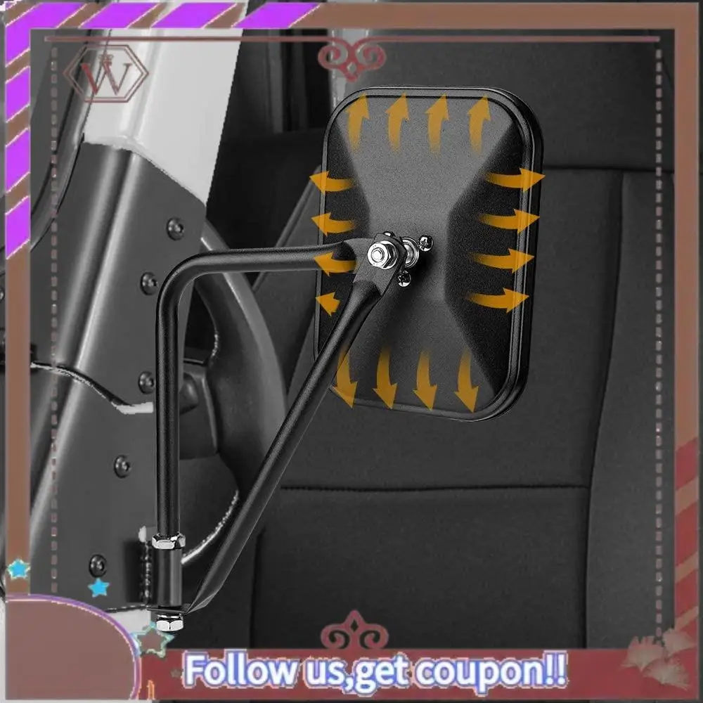 

A57E-Дверь с зеркалами для Jeep Wrangler CJ YJ TJ JK JL и неограниченное количество, широкие зеркала заднего вида, квадратное зеркало с боковой петлей для дверей